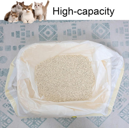 20 Pcs Cat Litter Tray Liners, 94X45Cm Litter Tray Liners, Cat Litter Liners, Tear-Resistant Cat Litter Bags, Cat Tray Liners, Large Cat Litter Tray Liners for Medium and Large Litter Box