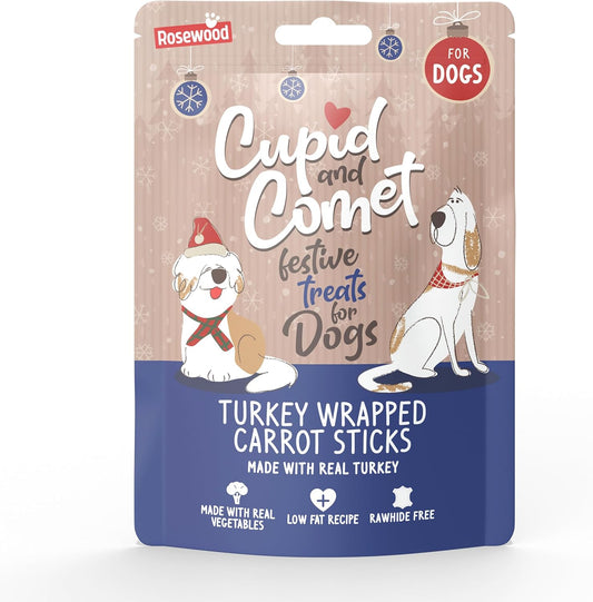 Christmas Festive Turkey Carrot Dog Treats, 100G