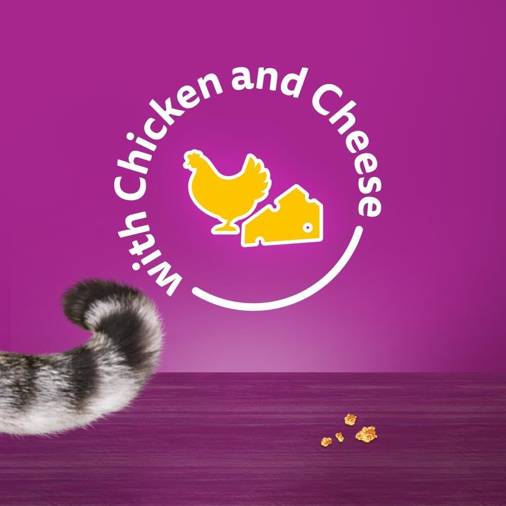 Whiskas Temptations Delicious Cat Treats with Chicken and Cheese 60 G (Pack of 6)