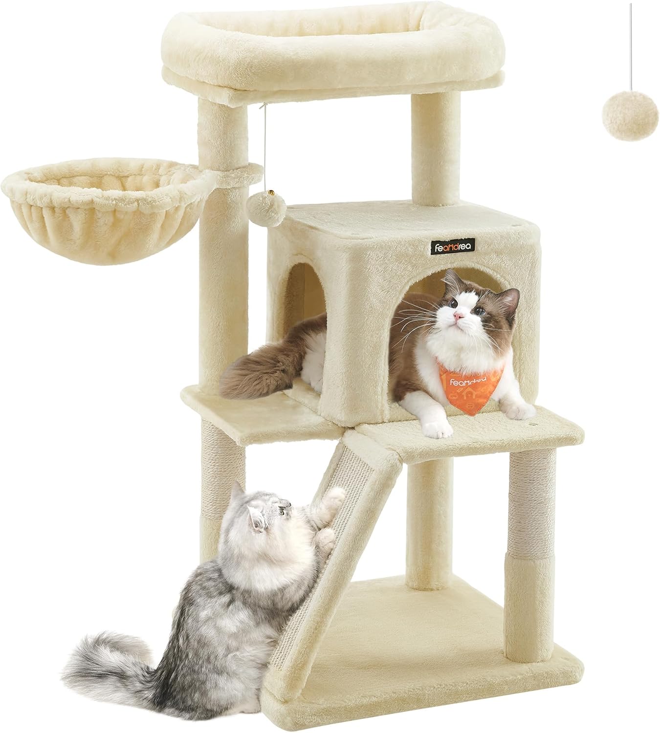 Cat Tree, Cat Tower, Widened Perch for Large Cats