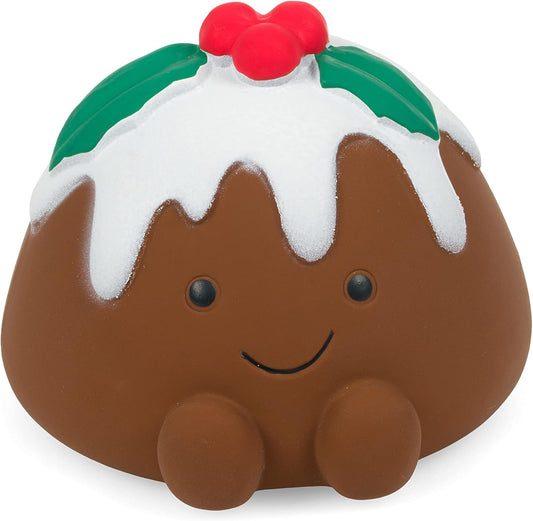 Chrissie Christmas Pudding Latex Dog Toy with Built-In Squeaker (Pack of 1)
