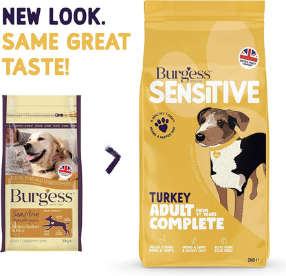 Sensitive Dry Dog Food Turkey, 2 Kg