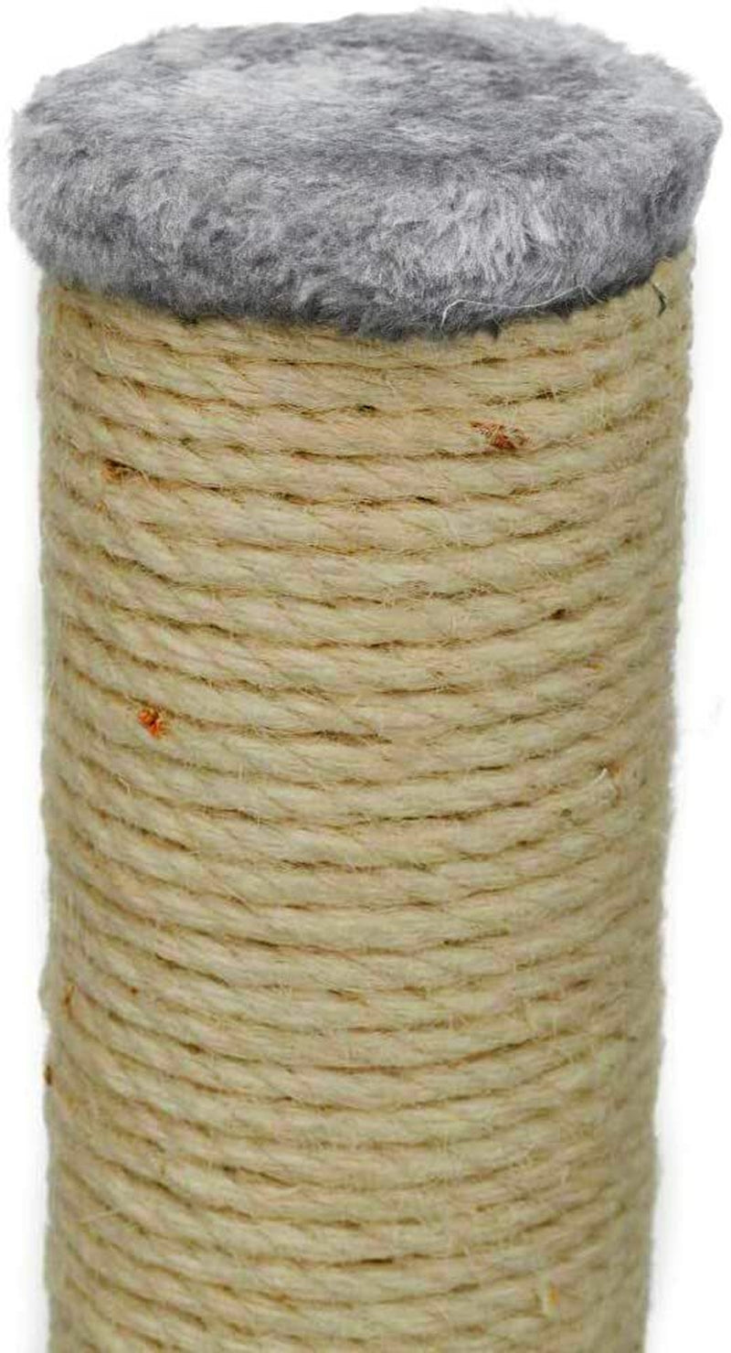 Cat Scratching Post Natural Sisal Pole and Carpet Covered 31 Inch Tall