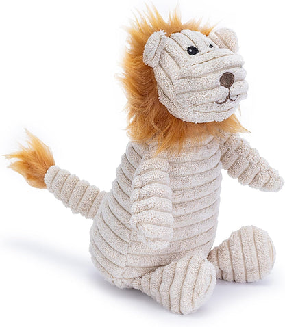 Brown Lion Plush Dog Toy with Squeaker – Soft, Ribbed Design for Playtime Fun. Great for Small and Medium Dogs Looking for an Exciting, Squeaky Toy for Interactive Play.