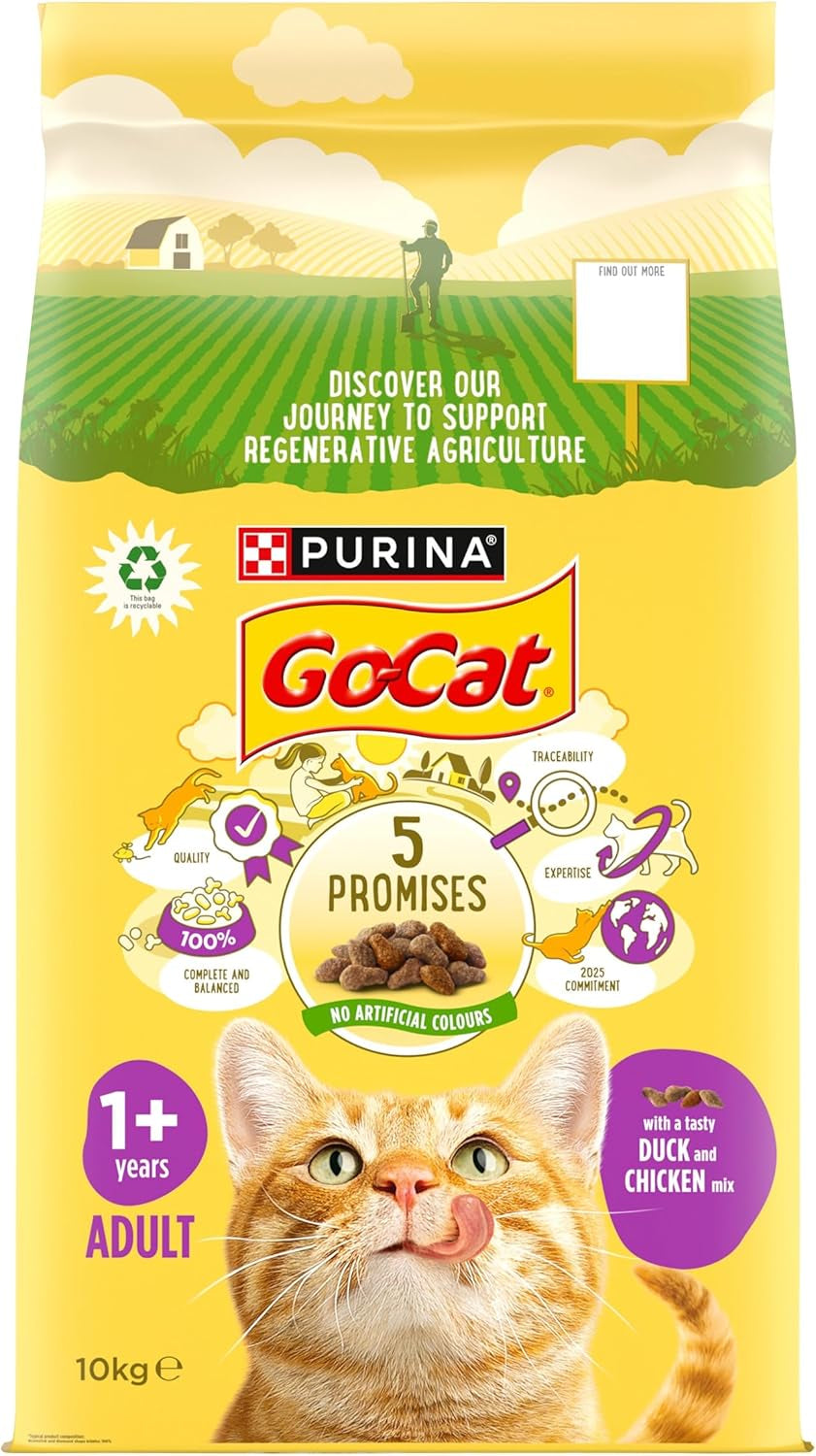 Chicken and Duck Dry Cat Food 10Kg