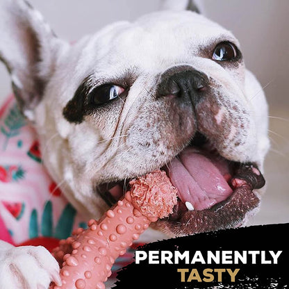 Tastybone Triobone Nylon Dog Chew Toy for Toy Dogs (Peanut Butter) - Indestructible for Aggressive Chewers, Everlasting Flavour, Strong Healthy Teeth, Made in the UK