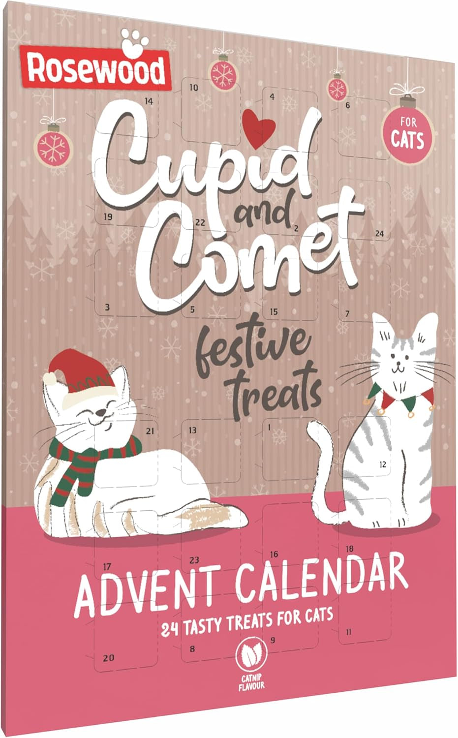 Cupid & Comet Advent Calendar for Cats, Yoghurt & Catnip Flavour Cat Treats