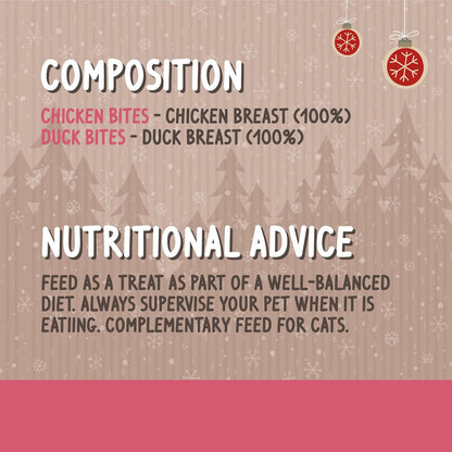 Cupid & Comet Luxury Deli Advent Calendar for Cats – 24 Meaty Cat Treats, Delicious Freeze Dried Chicken and Duck, High Protein, Natural Cat Treats for Christmas (30G)