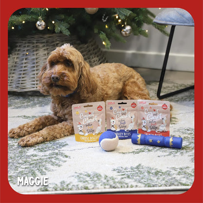Cupid & Comet Christmas Dinner & Toys Stocking Gift, Dog Treats (Pack of 2)