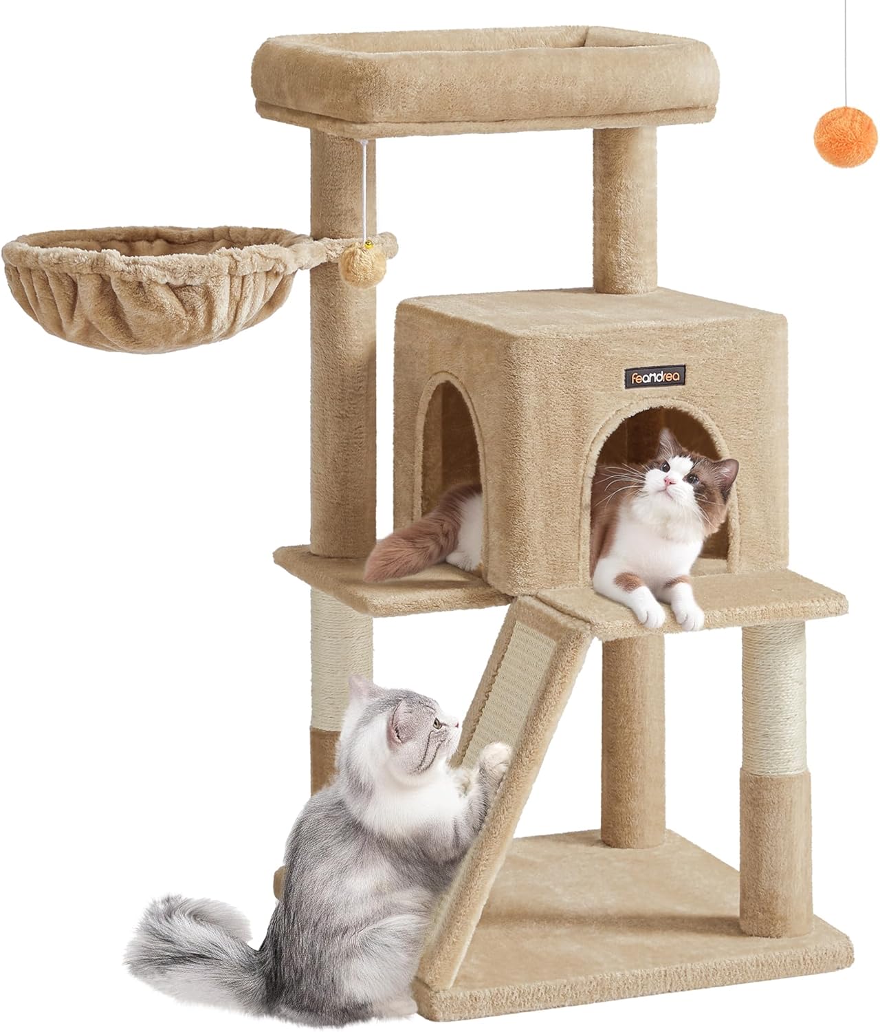 Cat Tree, Cat Tower, Widened Perch for Large Cats
