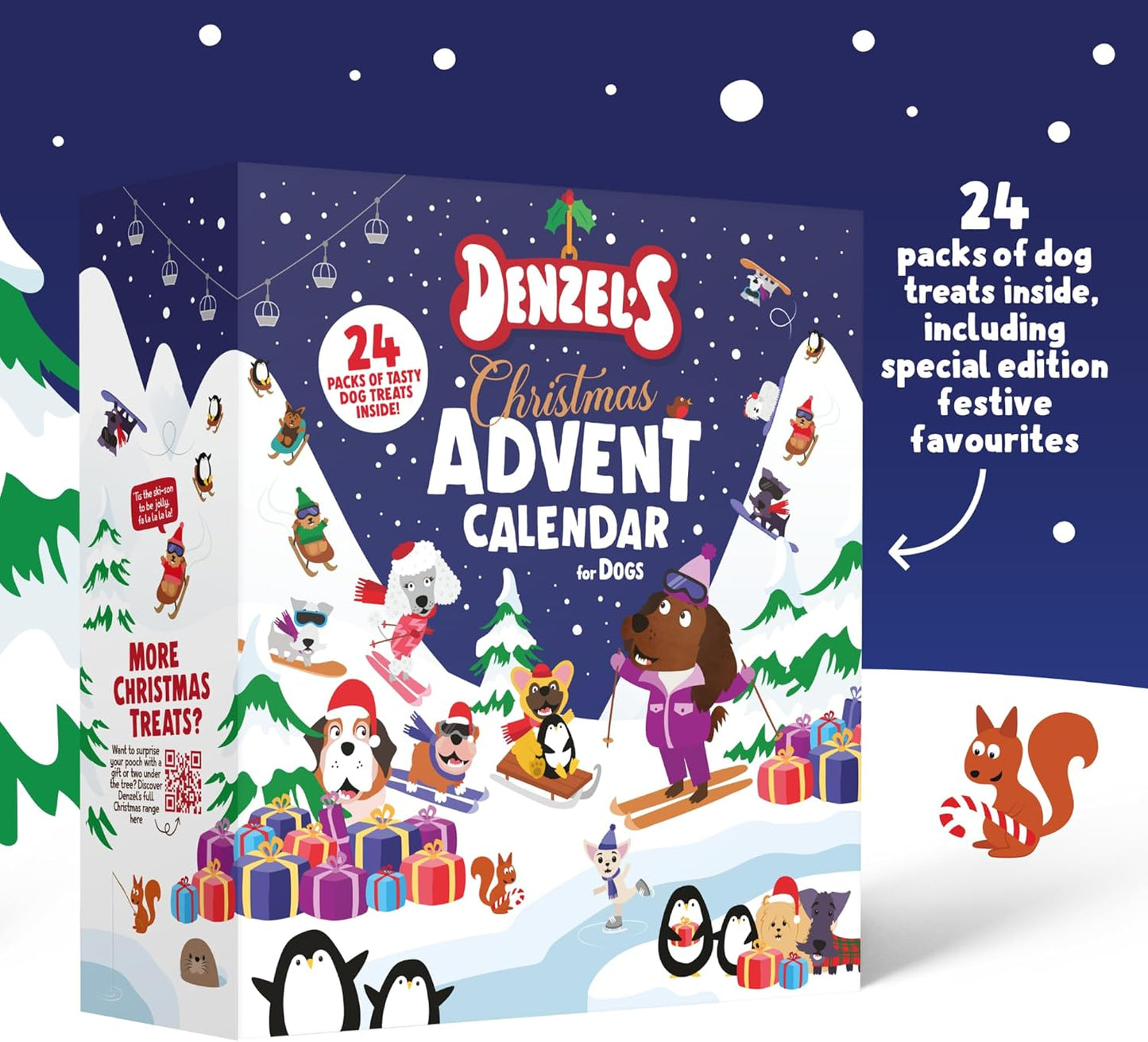 Jumbo Christmas Dog Advent Calendar 2025 - All Natural Christmas Dog Treats - 292G