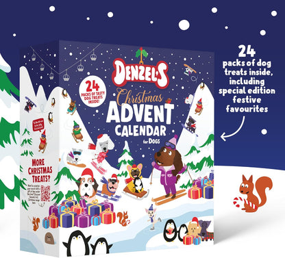 Jumbo Christmas Dog Advent Calendar 2025 - All Natural Christmas Dog Treats - 292G