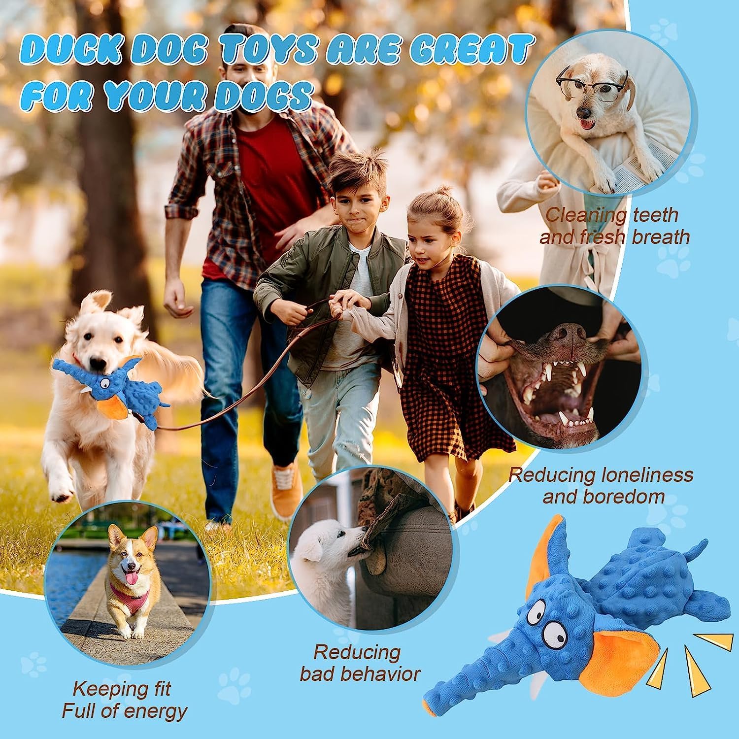 Elephant Dog Toy - Durable and Interactive 