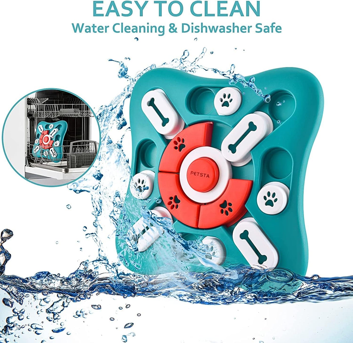 Dog Puzzle Toy, Slow Feeder Bowl for Puzzle, Interactive Toys Birthday, Boredom IQ Training and Brain Stimulation, Treat Toy Squeaky with Puppy Toys, Green