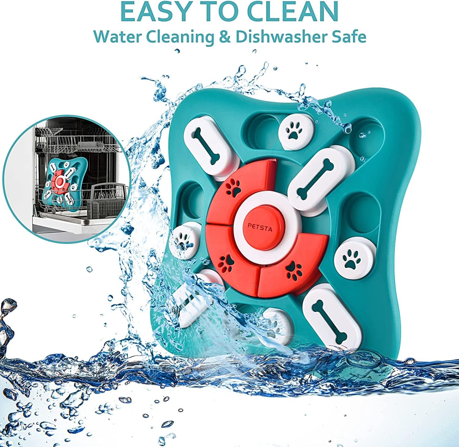 Dog Puzzle Toy, Slow Feeder Bowl for Puzzle, Interactive Toys Birthday, Boredom IQ Training and Brain Stimulation, Treat Toy Squeaky with Puppy Toys, Green