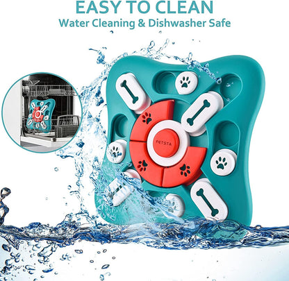 Dog Puzzle Toy, Slow Feeder Bowl for Puzzle, Interactive Toys Birthday, Boredom IQ Training and Brain Stimulation, Treat Toy Squeaky with Puppy Toys, Green