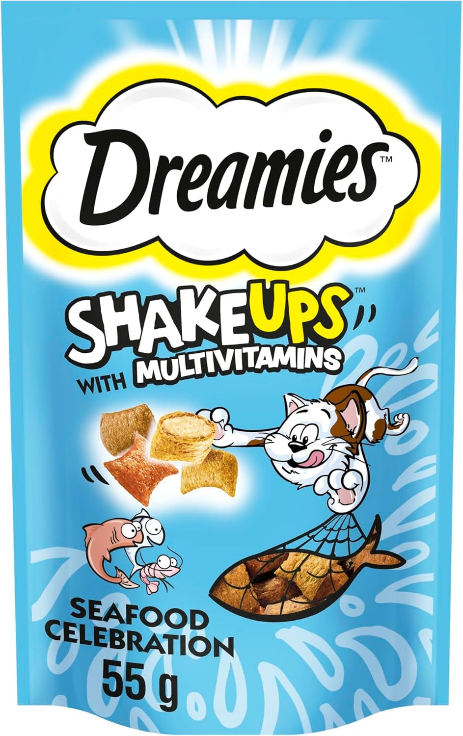 Dreamies Shakeups Seafood Celebrations Cat Treats, 8X55G