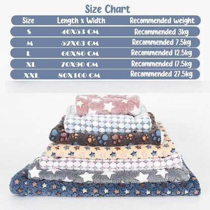 WARM PET BLANKET PAD CAT DOG BED SOFT FLEECE MAT WARM THERMAL RUG Pet Beds