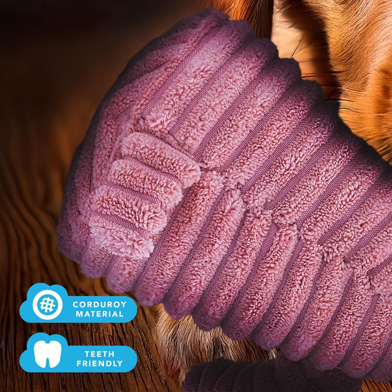 Pink Lamb Plush Dog Toy with Squeaker – Soft, Durable, Ribbed Design for Play, Suitable for Small and Medium Dogs. Ideal for Engaging Playtime.