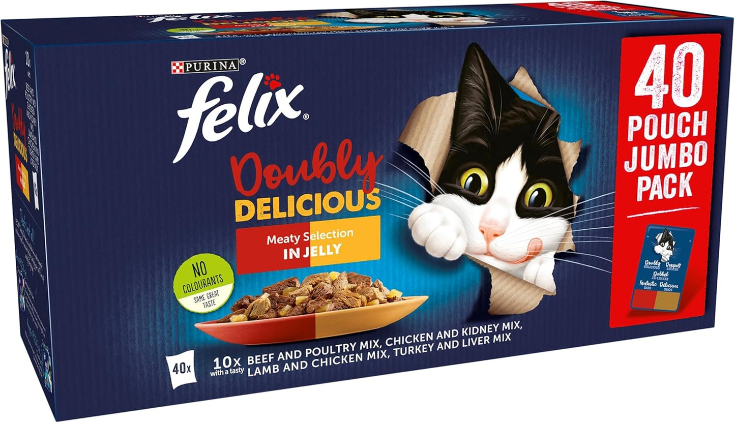 Felix Doubly Delicious Countryside Selection in Jelly Wet Cat Food 40X85G