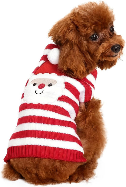 Christmas Dog Sweater Holiday Knitwear Warm Pet Clothes for Medium Large Dogs and Cats(L-1Pc)