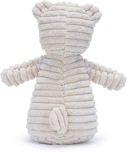 Bear Plush Dog Toy with Squeaker – Soft, Durable, Ribbed Design for Playful Sessions. Ideal for Small and Medium Dogs Who Need a Durable Toy for Interactive Fun.