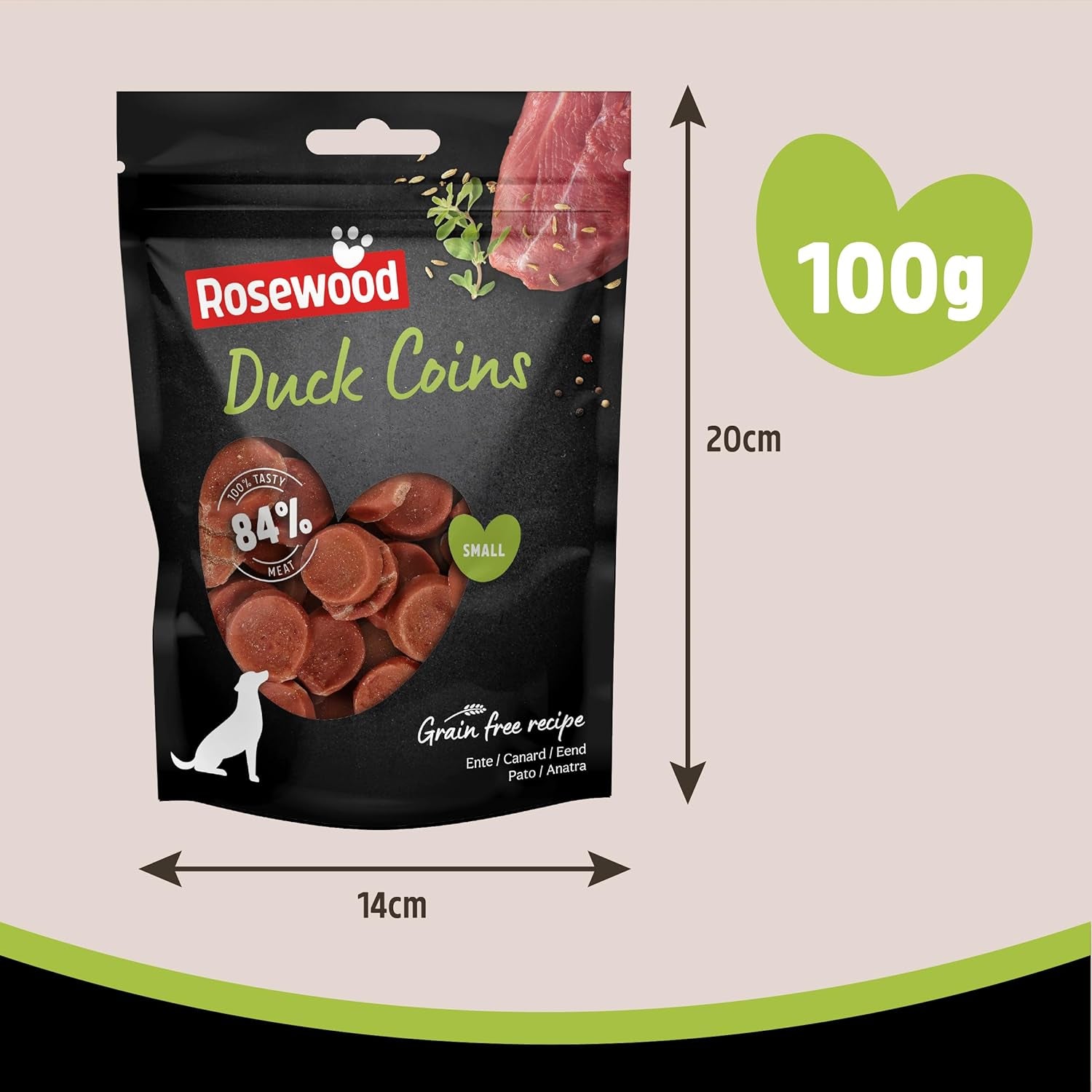 Duck Coins for Dogs - Made with Real Meat, Rawhide Free Chews, Grain Free, High Protein, Small Dog Treats, Great for Training (100G)