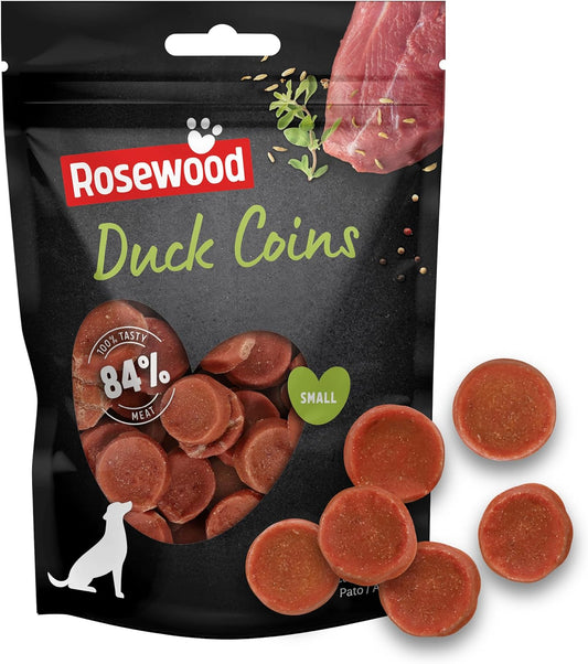 Duck Coins for Dogs - Made with Real Meat, Rawhide Free Chews, Grain Free, High Protein, Small Dog Treats, Great for Training (100G)