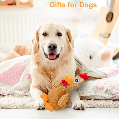 Christmas Squeaky Dog Toy - Small to Large, Interactive Turkey & Plush Chicken, Durable Chew Toy for Boredom, Thanksgiving & Xmas Gifts