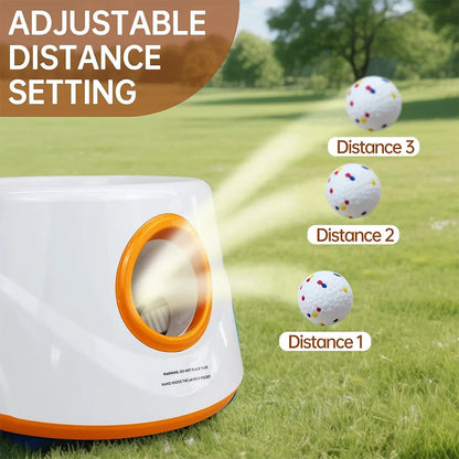 Automatic Dog Ball Launcher Indoor/Outdoor Interactive Dog Toy for Throwing and Playtime Includes 3 Balls and Data Cable