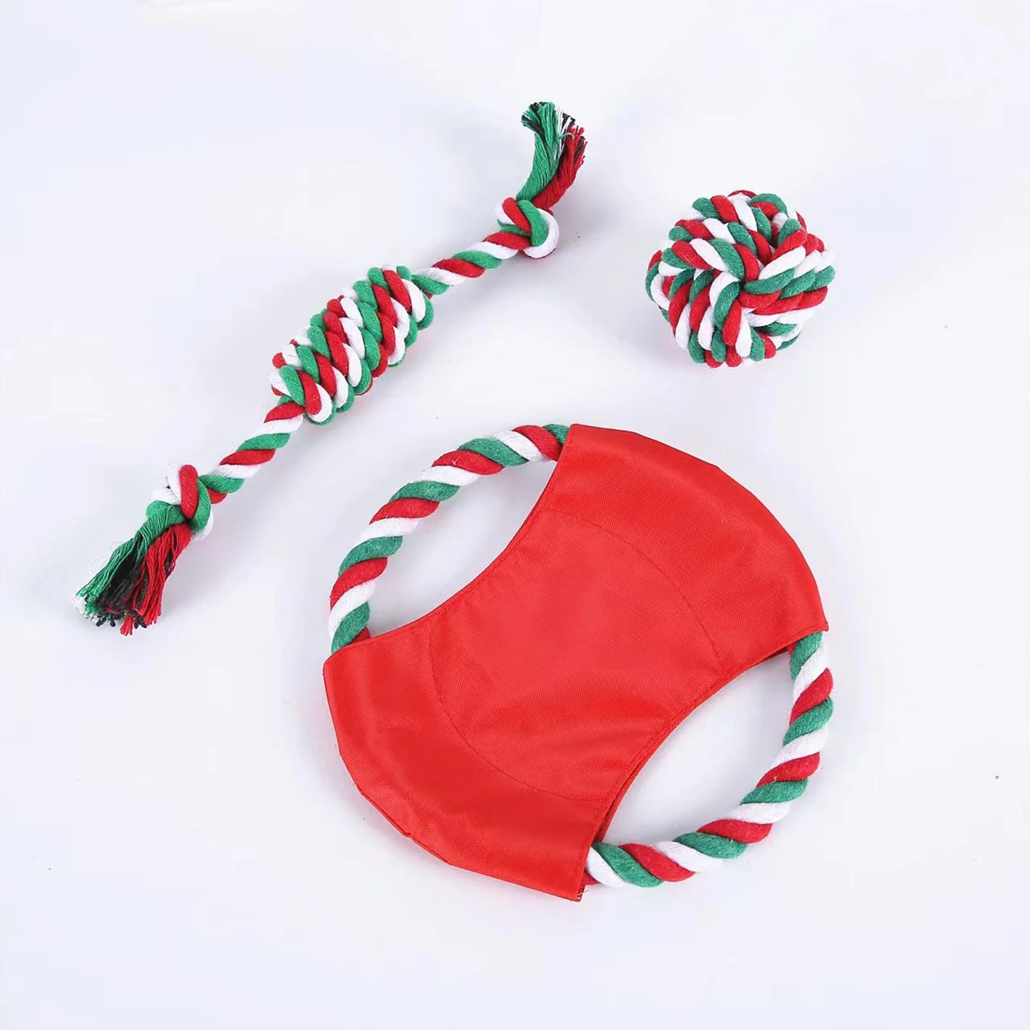 Christmas Dog Chew Rope Toys Sets