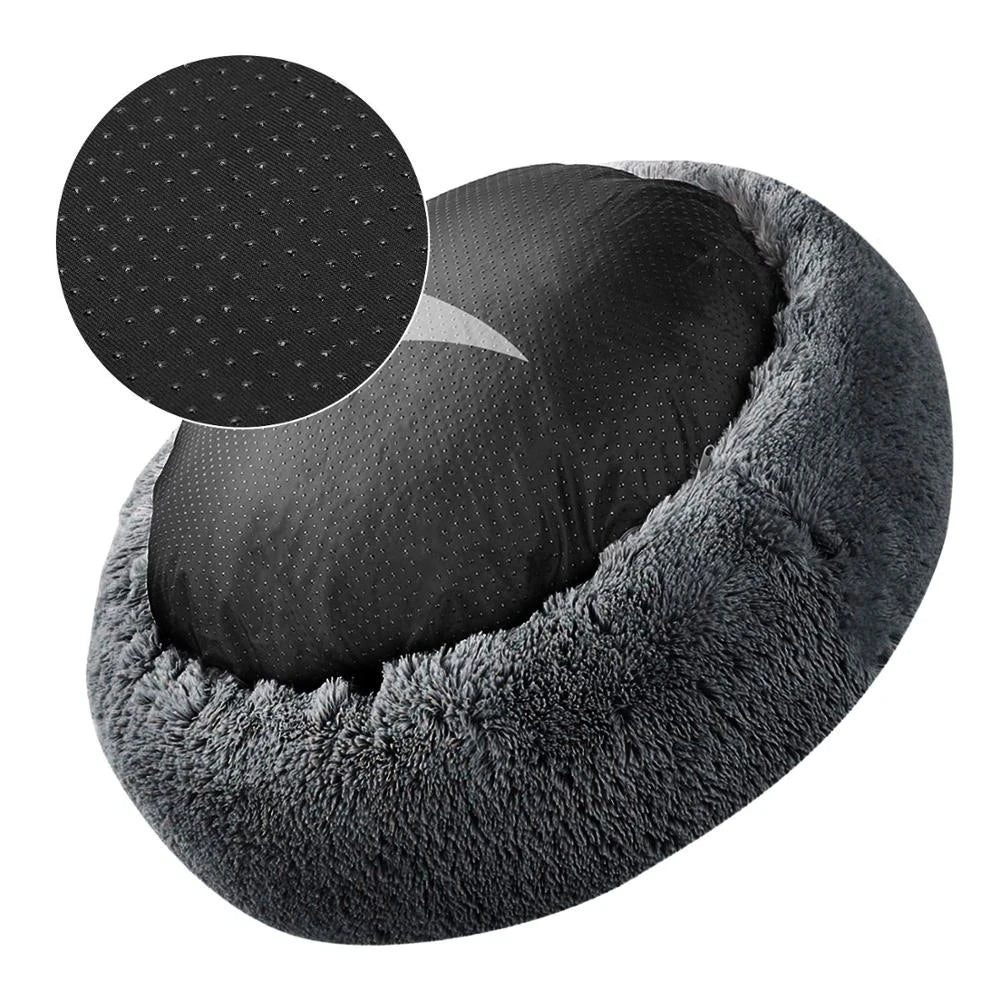 Dog & Cat Bed Donut Shaped Big Large round Basket Plush Bed