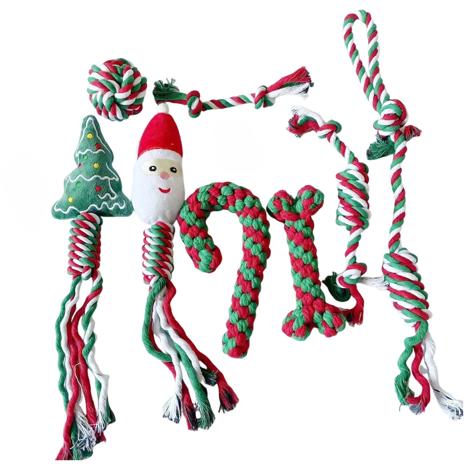 Christmas Dog Chew Rope Toys Sets