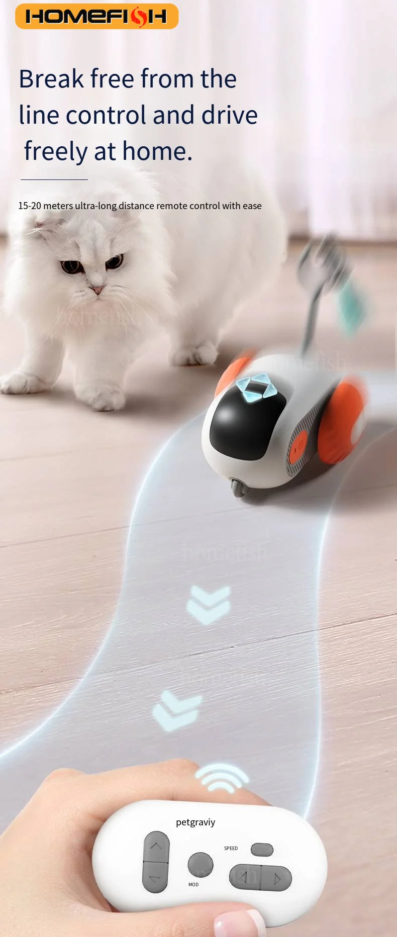 Remote Controlled Smart Car for Cats 
