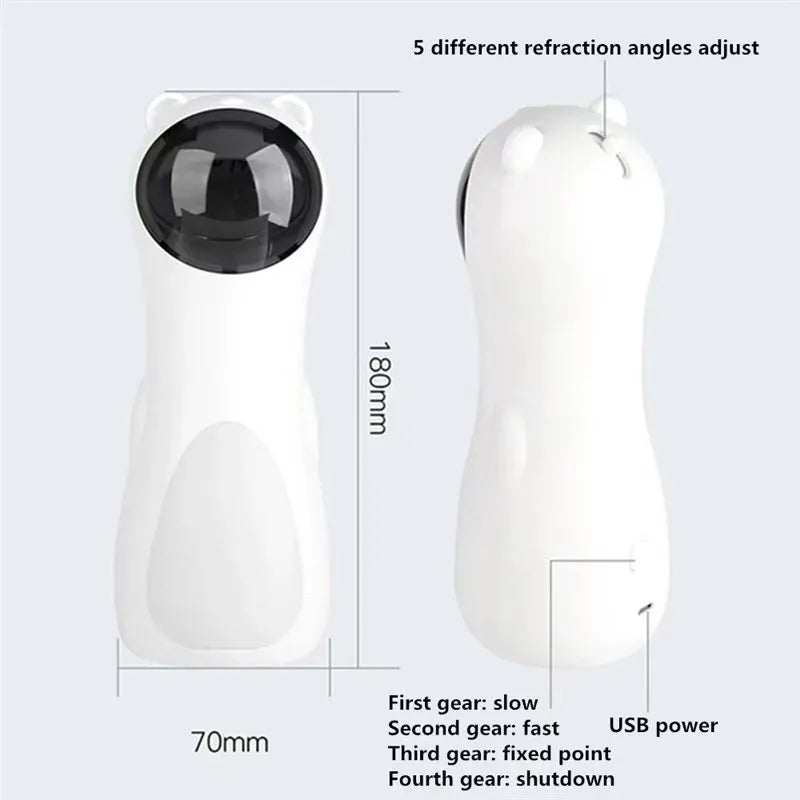 USB Rechargeable Hands-Free Automatic Laser Cat Toy – Quiet Motion-Activated Chaser for Indoor Kittens