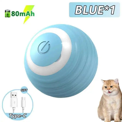 Smart Toy Ball Electronic Interactive Pet Toy Ball USB Automatic Bouncing Rolling Toy Ball with RGB Lights.