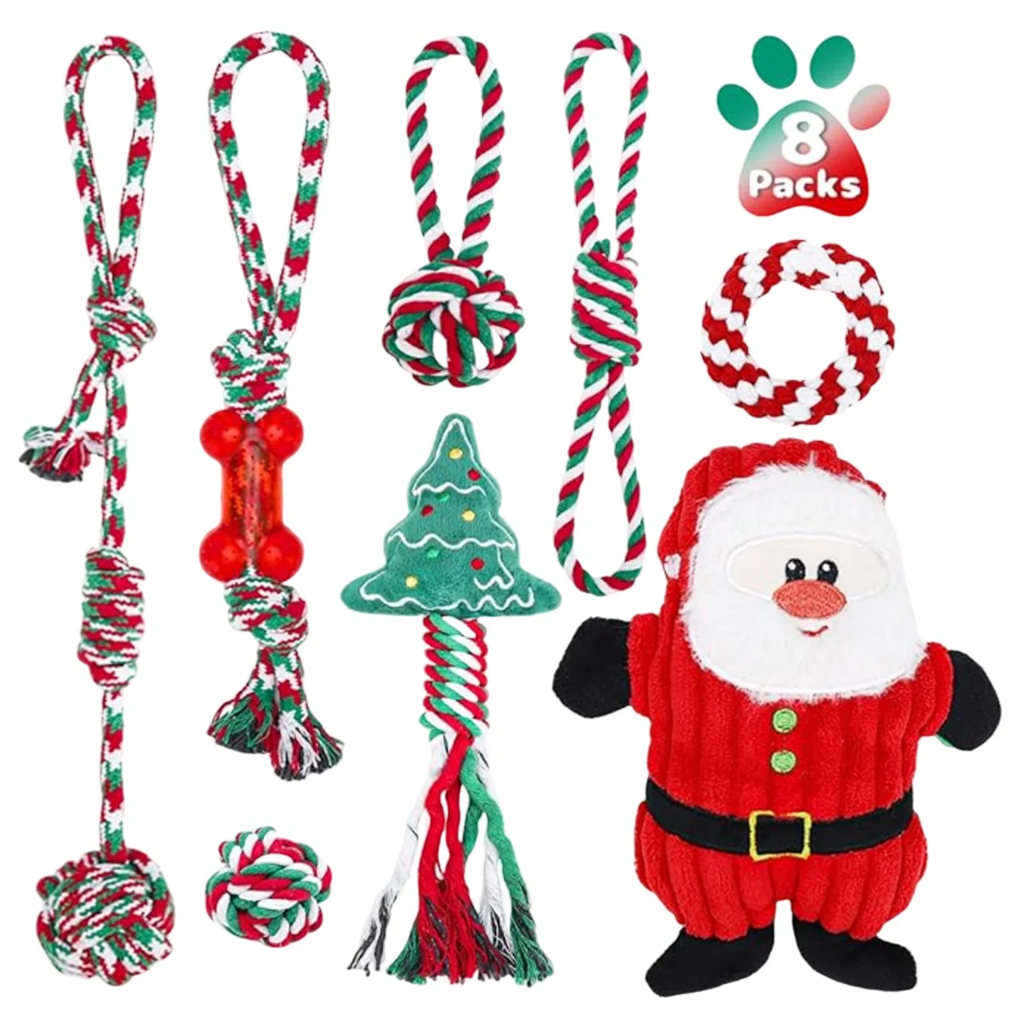 Christmas Dog Chew Rope Toys Sets