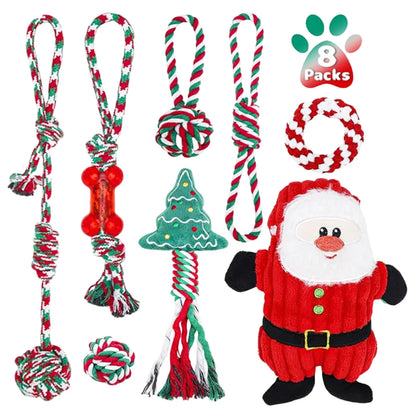 Christmas Dog Chew Rope Toys Sets