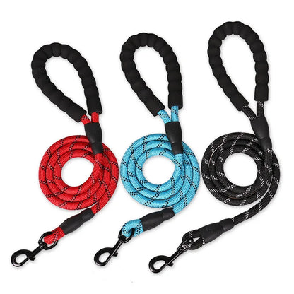 Pet Dog Leash Night Reflection Outdoor Multicolor round Rope for Big Small Medium Large Dog Drag Pull Tow Leash Dog Accessories