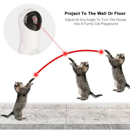 USB Rechargeable Hands-Free Automatic Laser Cat Toy – Quiet Motion-Activated Chaser for Indoor Kittens