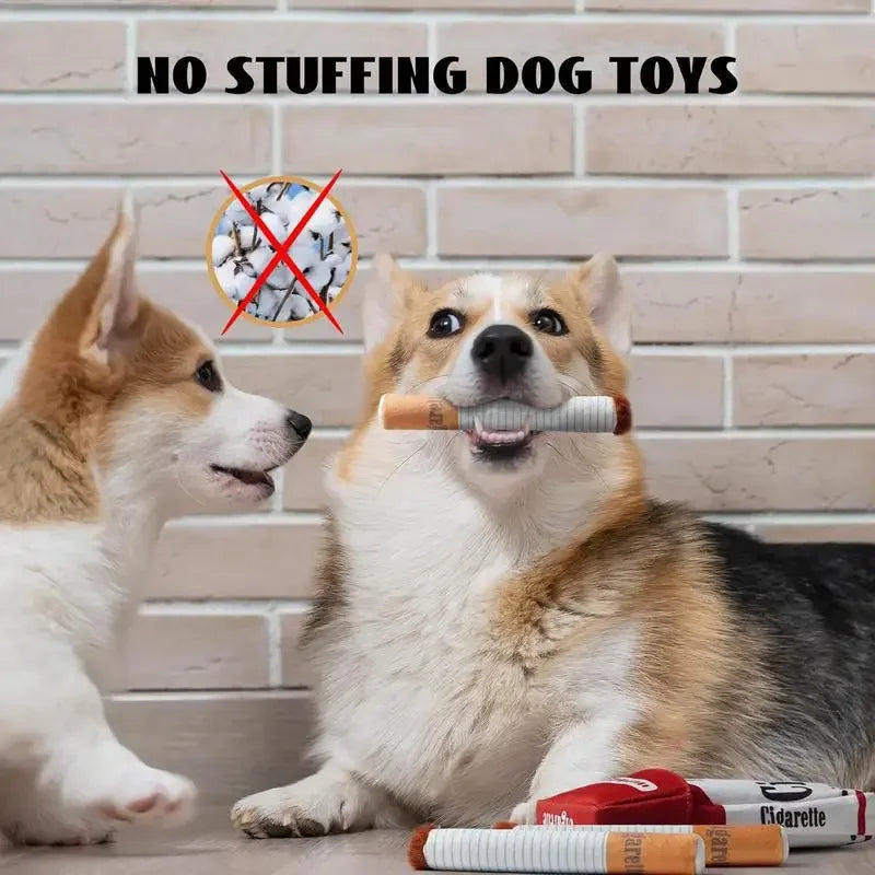 Funny Interactive Plush Dog Toys Creatives Cigarette Design Giggling Chewing Toy for Dog the Perfect Pet Gift for Plays Dogs Toy