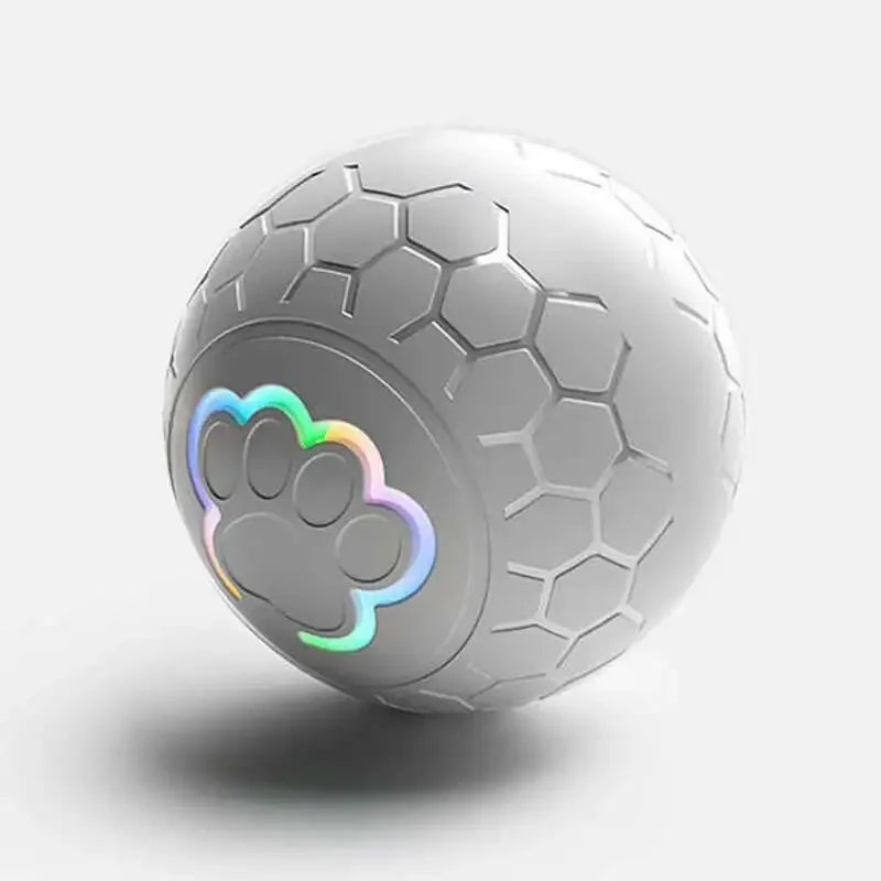 Smart Toy Ball Electronic Interactive Pet Toy Ball USB Automatic Bouncing Rolling Toy Ball with RGB Lights.
