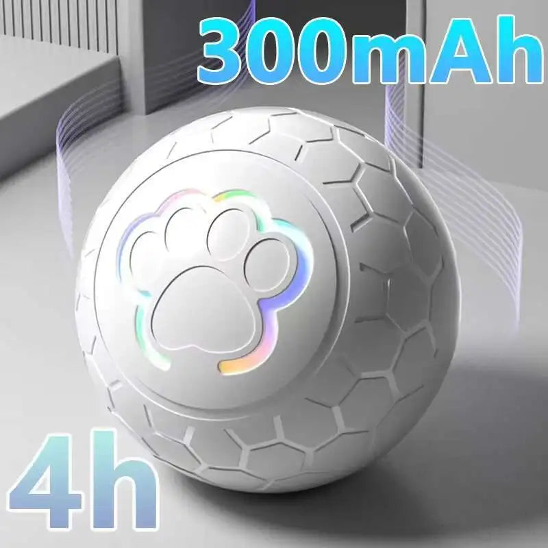 Smart Toy Ball Electronic Interactive Pet Toy Ball USB Automatic Bouncing Rolling Toy Ball with RGB Lights.