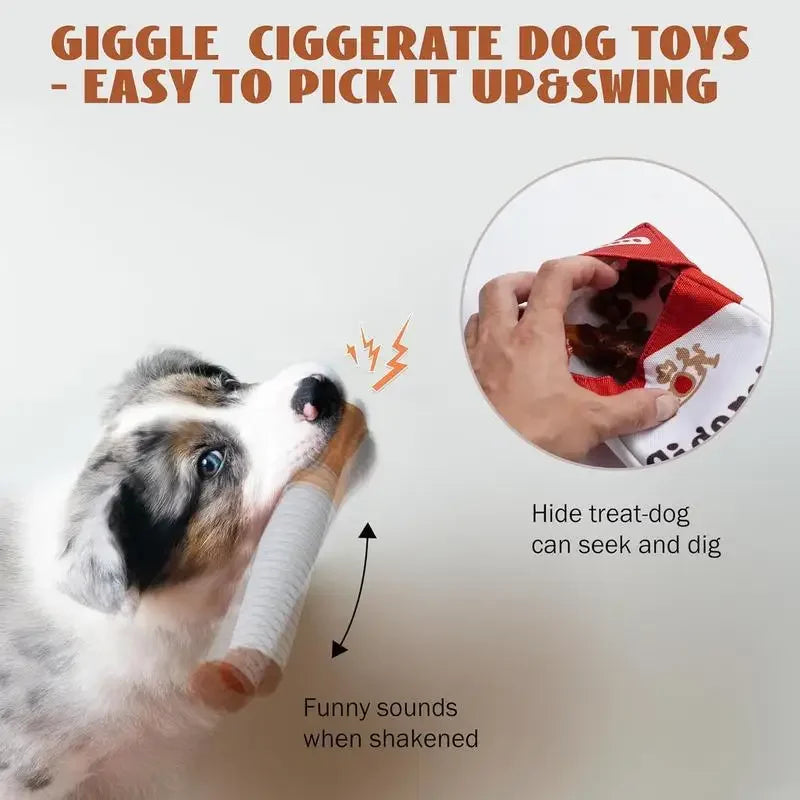 Funny Interactive Plush Dog Toys Creatives Cigarette Design Giggling Chewing Toy for Dog the Perfect Pet Gift for Plays Dogs Toy
