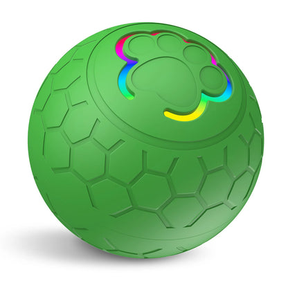 Smart Toy Ball Electronic Interactive Pet Toy Ball USB Automatic Bouncing Rolling Toy Ball with RGB Lights.