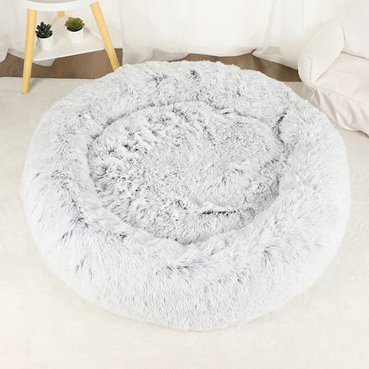 Dog & Cat Bed Donut Shaped Big Large round Basket Plush Bed