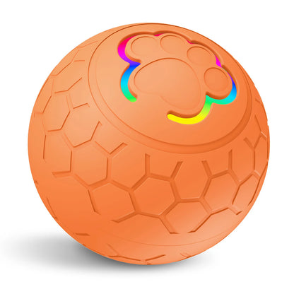 Smart Toy Ball Electronic Interactive Pet Toy Ball USB Automatic Bouncing Rolling Toy Ball with RGB Lights.
