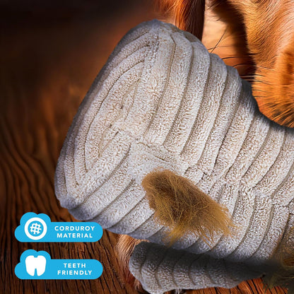 Brown Lion Plush Dog Toy with Squeaker – Soft, Ribbed Design for Playtime Fun. Great for Small and Medium Dogs Looking for an Exciting, Squeaky Toy for Interactive Play.