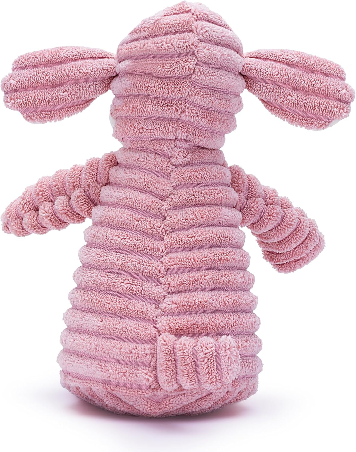 Pink Lamb Plush Dog Toy with Squeaker – Soft, Durable, Ribbed Design for Play, Suitable for Small and Medium Dogs. Ideal for Engaging Playtime.