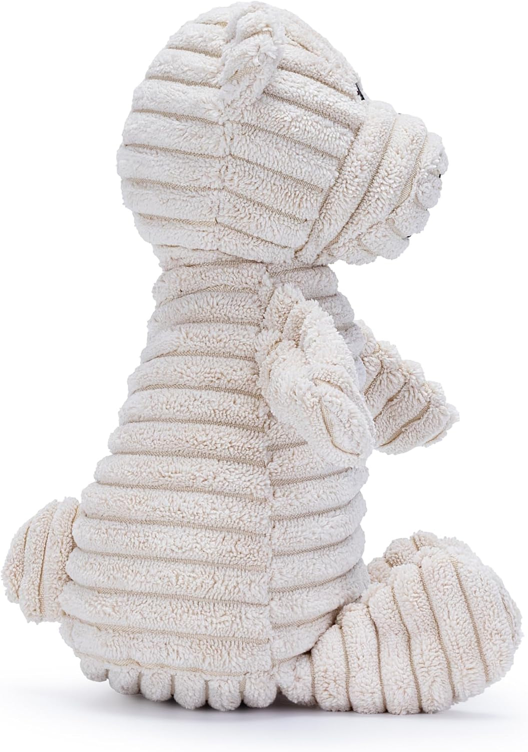 Bear Plush Dog Toy with Squeaker – Soft, Durable, Ribbed Design for Playful Sessions. Ideal for Small and Medium Dogs Who Need a Durable Toy for Interactive Fun.